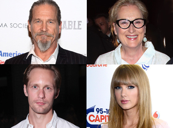 Meryl Streep, Jeff Bridges, Alexander Skarsgard, Taylor Swift Meryl Streep, Jeff Bridges, Alexander Skarsgard, Taylor Swift